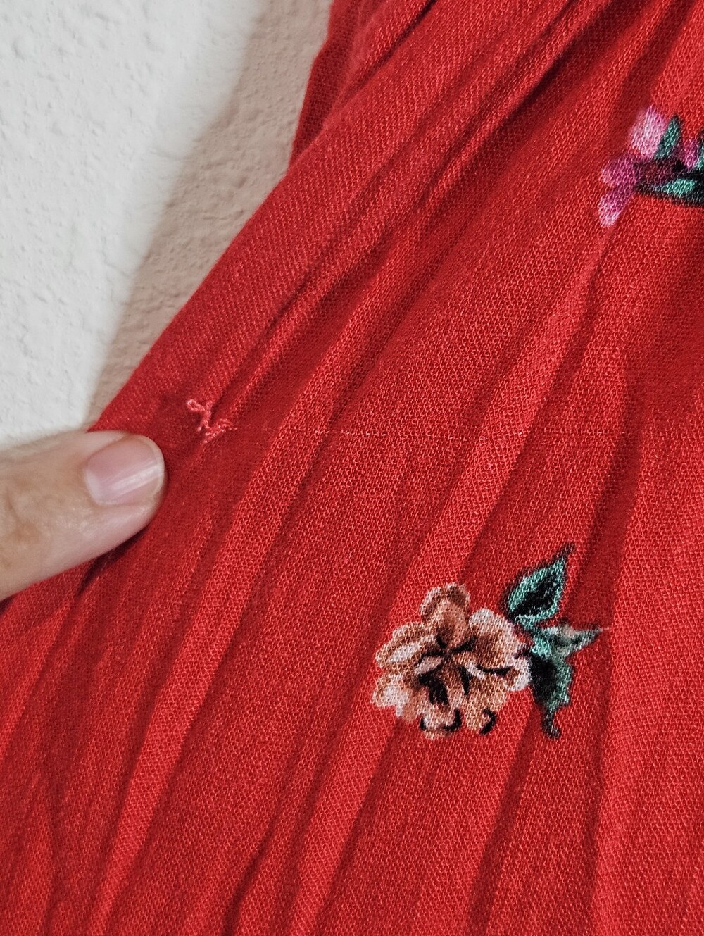Torrid Women Floral Fit/Flare Dress Plus Size 1X Coral Midi Fairy Summer Travel - Picture 13 of 14